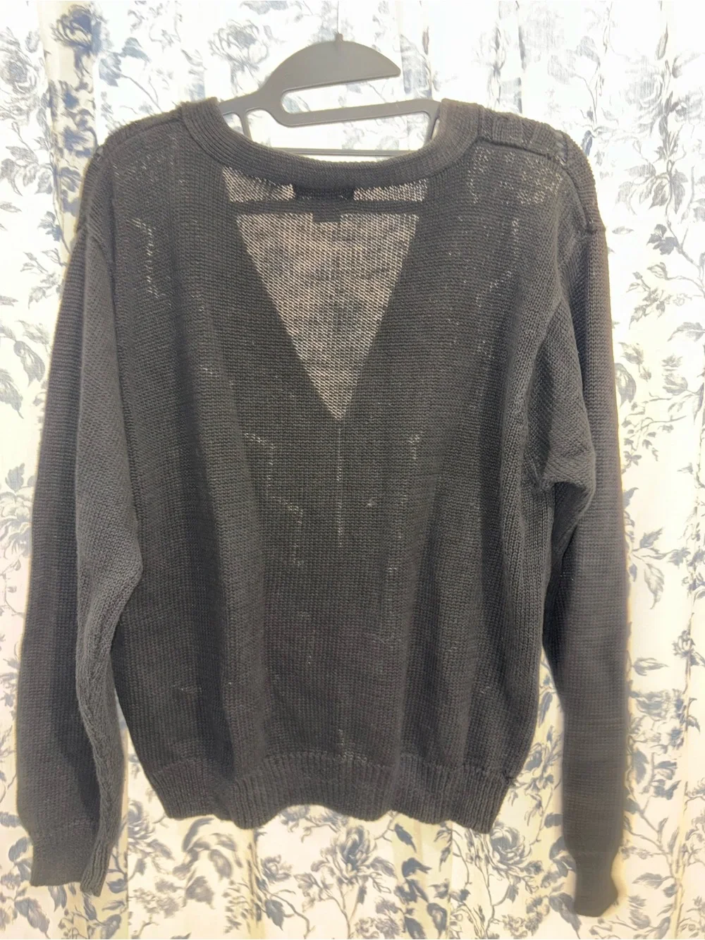 Hunter Black Knit V-Neck Cardigan with Gold Buttons